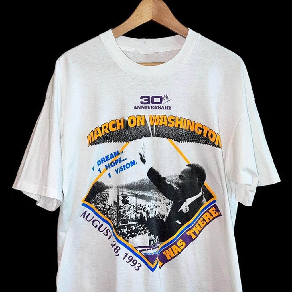 Retro 90s Martin Luther King Jr March On Washington Culture Hbcu T-Shirt All Siz