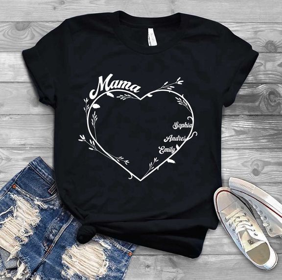 Mother’s Day – Personalized Mom Heart Shirt, Grandma Sweet Hearts Shirt, Grandkids Grandma Shirt, Mother’s Gift, Mommy Nana Nini Mimi Birthday Gift – Personalized Shirt