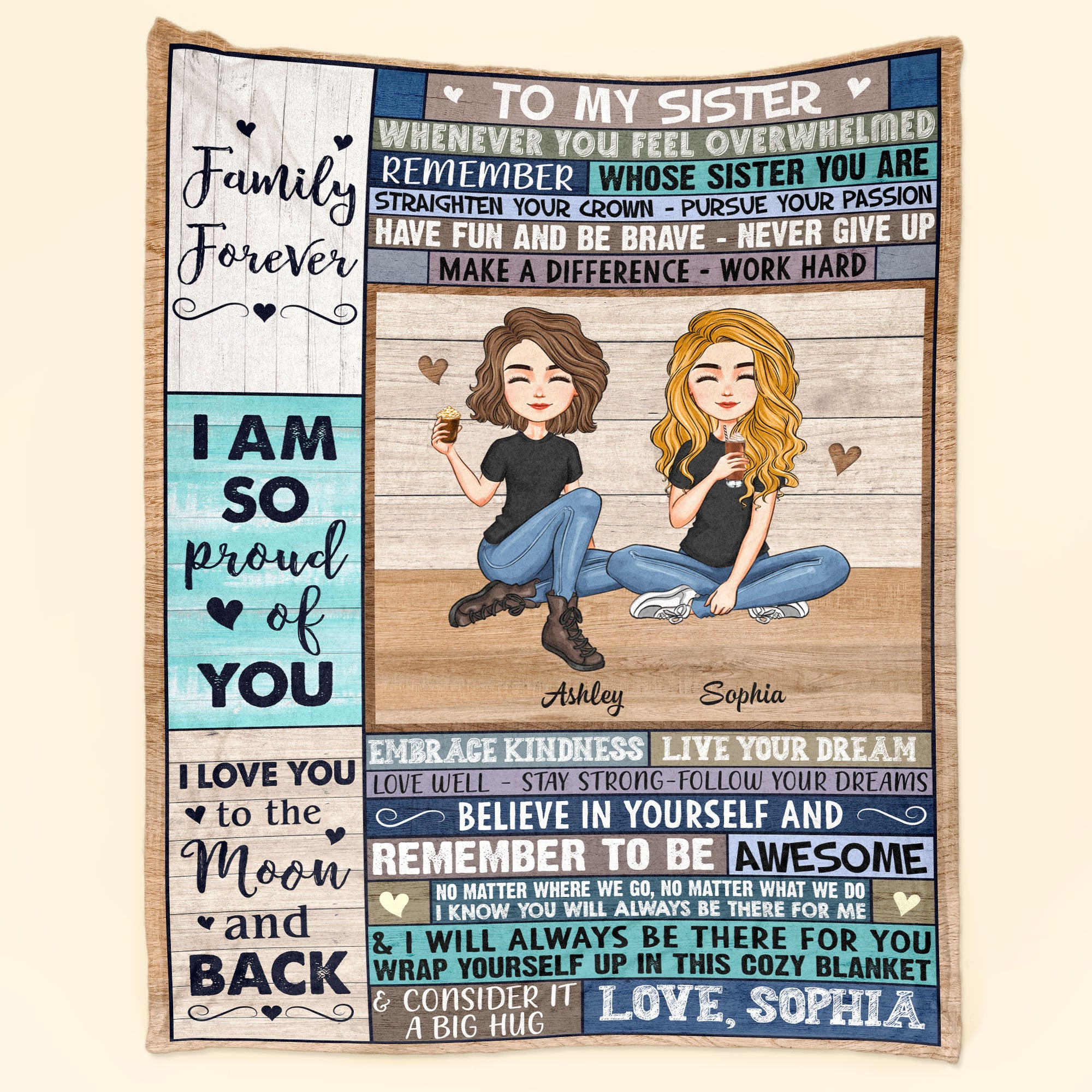 Remember Whose Sister You Are – Personalized Blanket