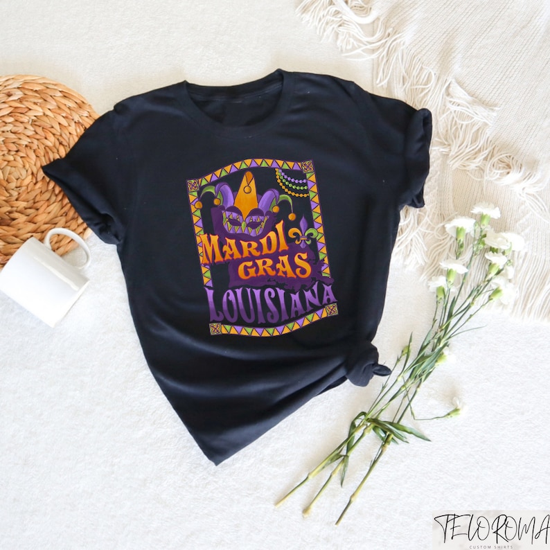 Mardi Gras Louisiana Shirt, Louisiana Sweatshirt, Carnival Outfit, Mardi Gras Carnival Gift, NOLA Shirt, New Orleans Shirt, Fat Tuesday Tee