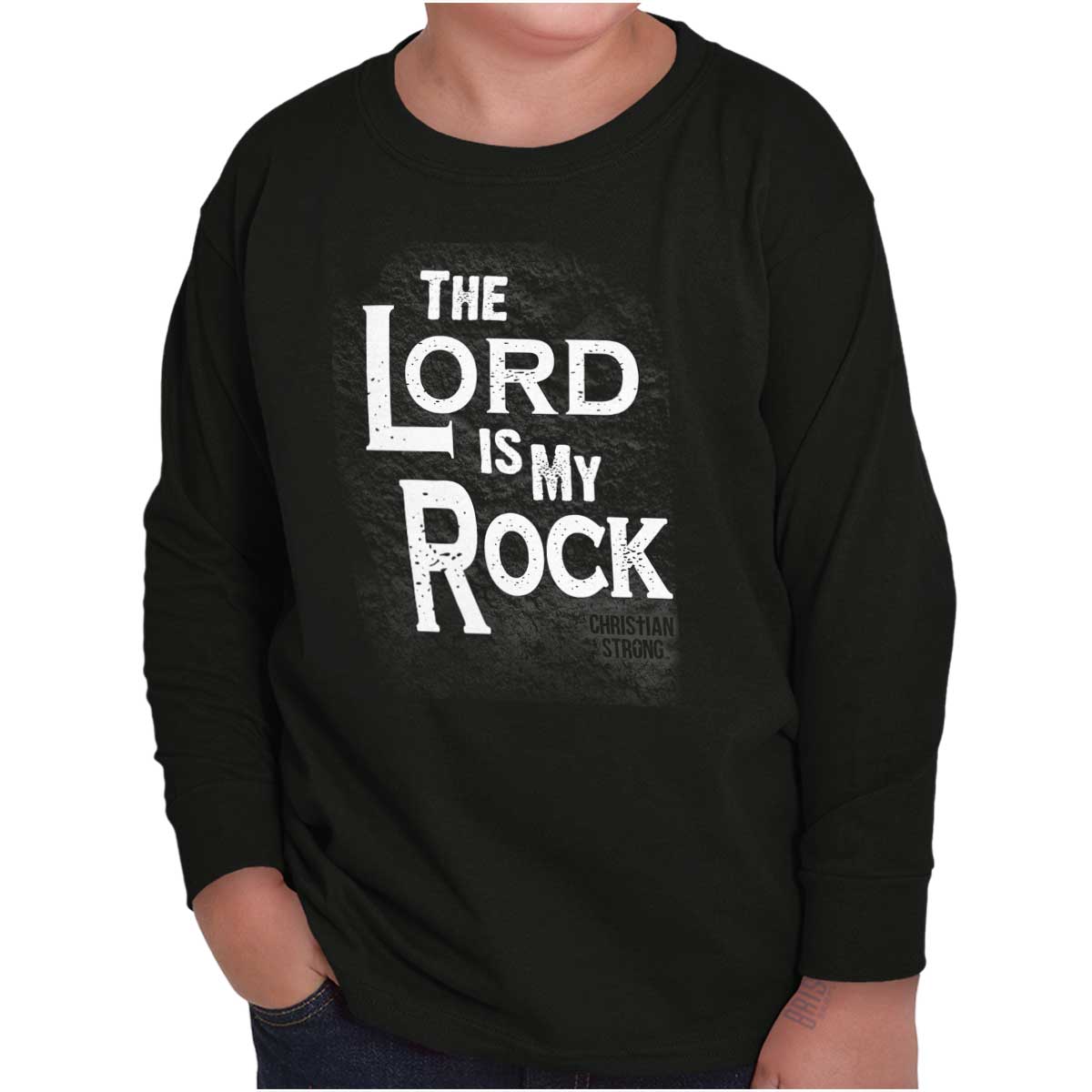 Lord Is My Rock Youth Long Sleeve T Shirt