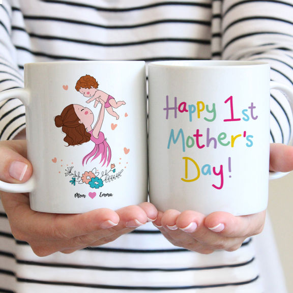 Mothers Day Mug – Happy 1st Mother’s day Gift – Personalized Mug