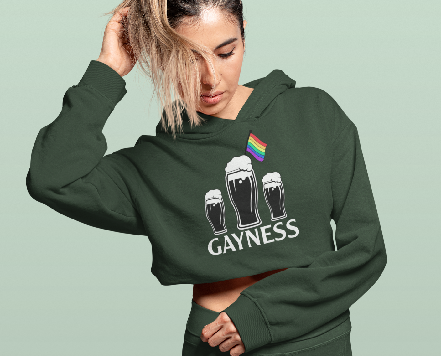 Gayness Crop Hoodie