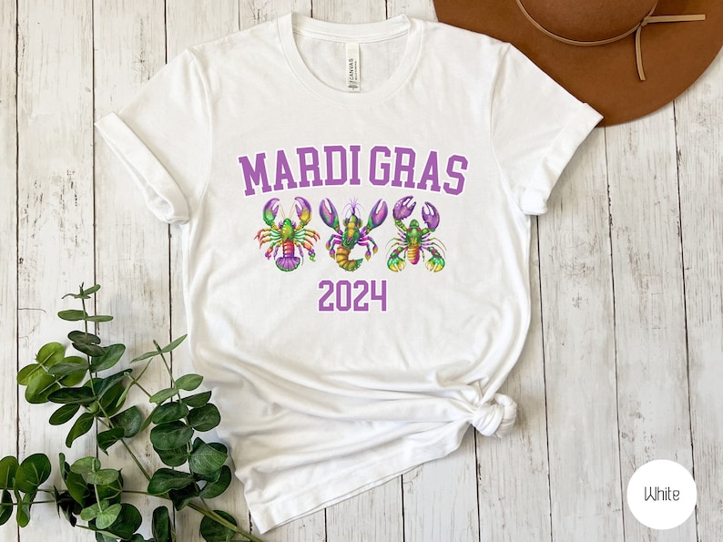 Mardi Gras Crawfish Shirt 2024, Fat Tuesday Shirt, Mardi Gras Outfit Women, Nola Mardi Gras Shirt, Mardi Gras Gift, Drinking Shirts