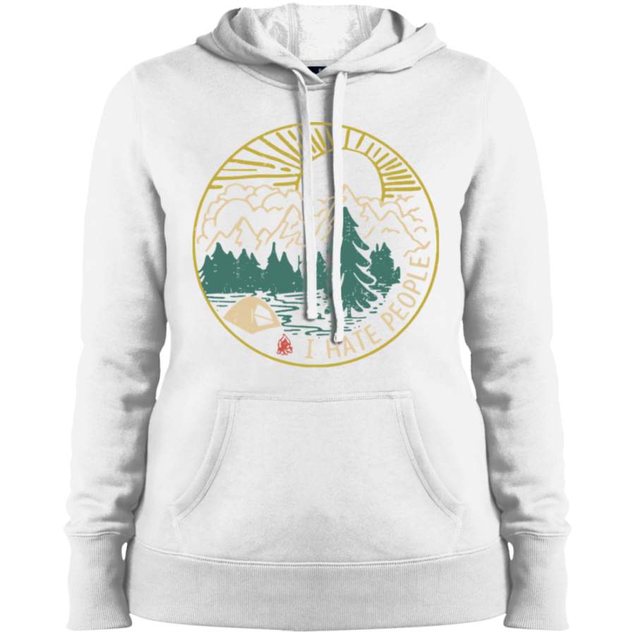 AGR I hate people camping hiking Ladies’ Pullover Hooded Sweatshirt