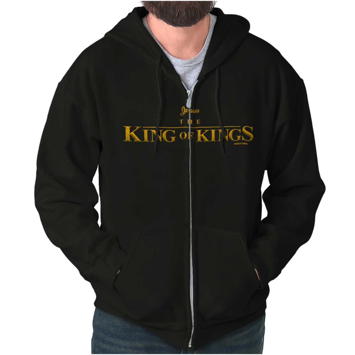 Jesus King Of Kings Zip Hoodie