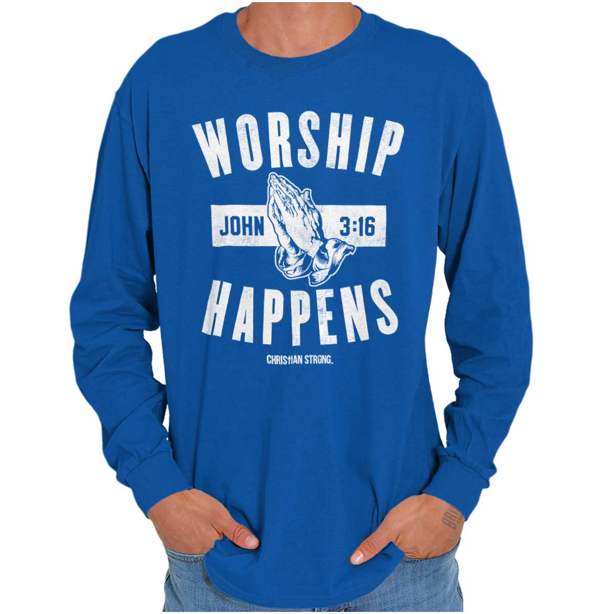 Worship Happens Long Sleeve T Shirt