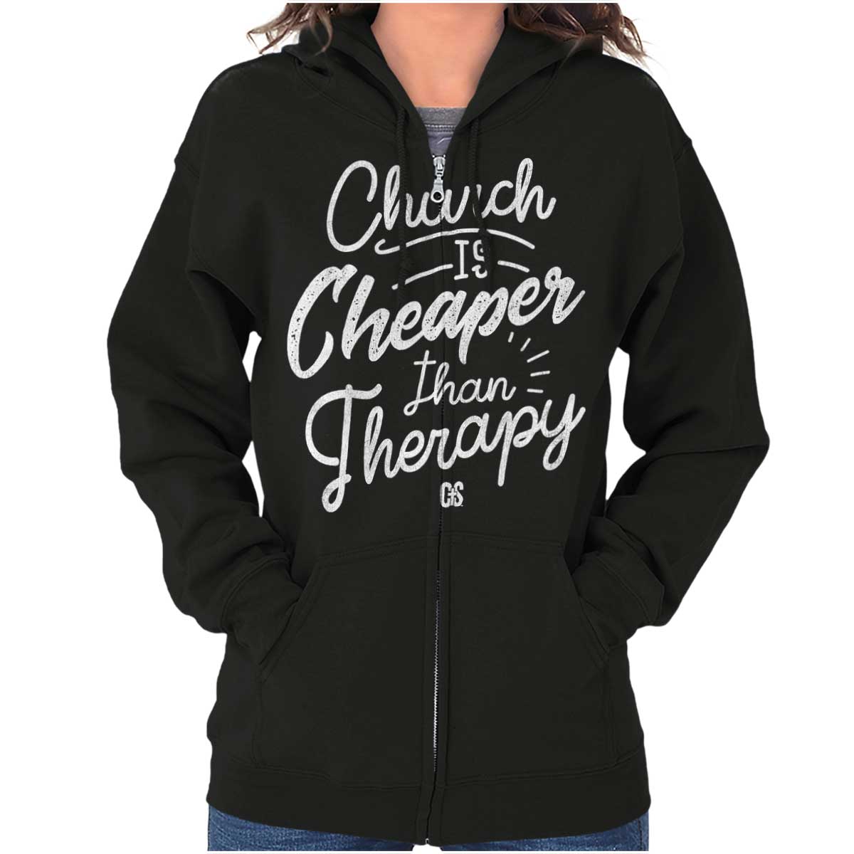 Church Therapy Zip Hoodie