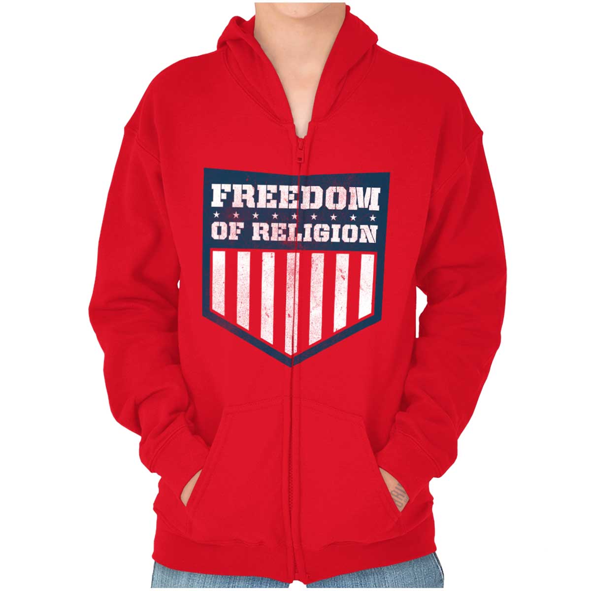 Freedom Of Religion Youth Zip Hoodie