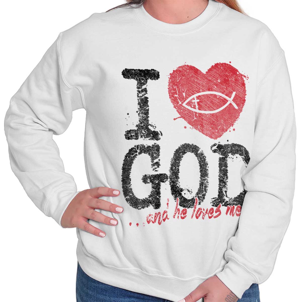 I Love God Crewneck Sweatshirt