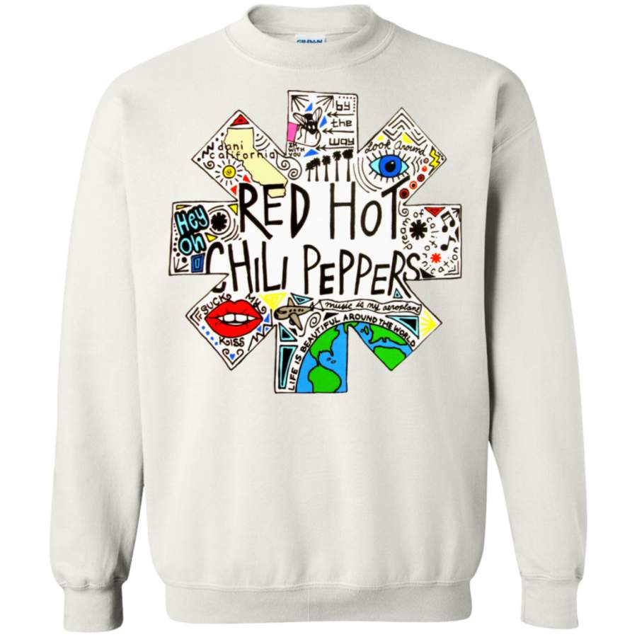 Bravado Adult Red Hot Chili Peppers Doodle Logo Pullover Sweatshirt