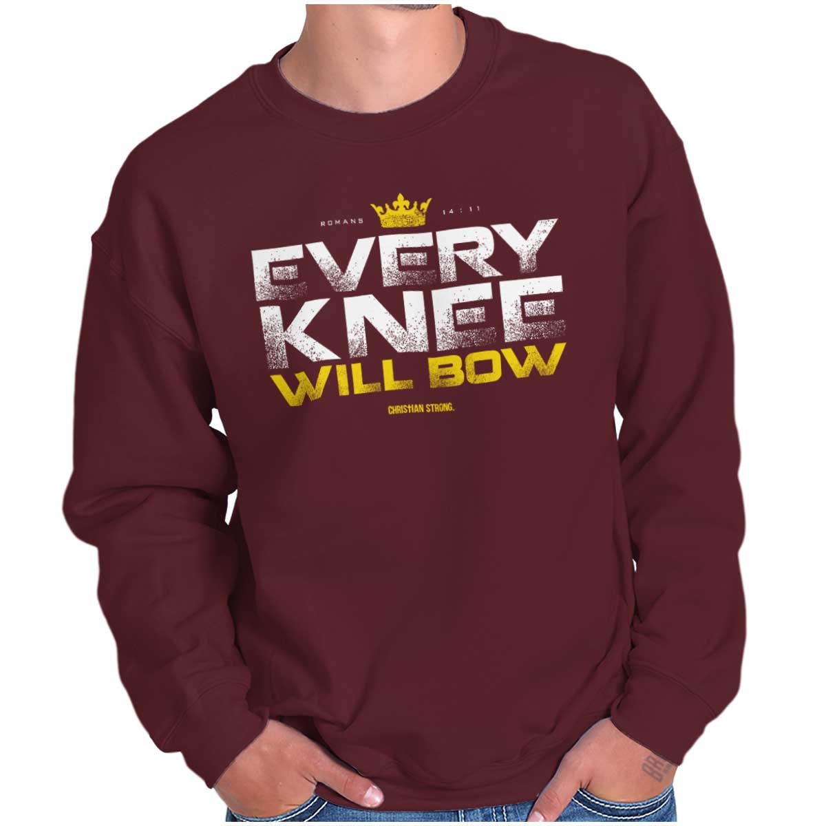 Every Knee Will Bow Crown Crewneck Sweatshirt