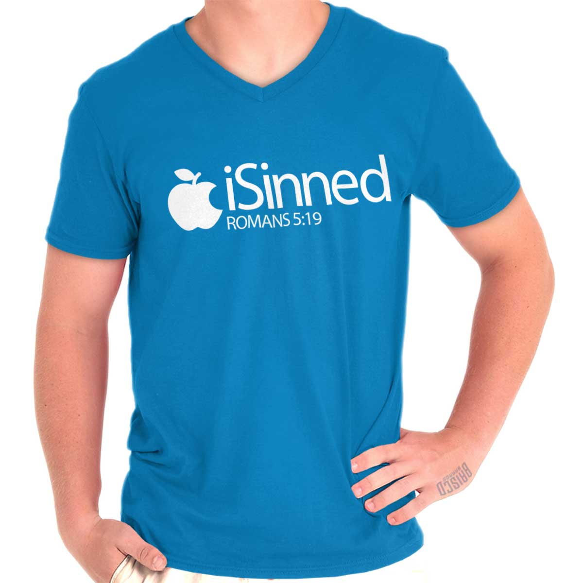 Isinned V-Neck T Shirt