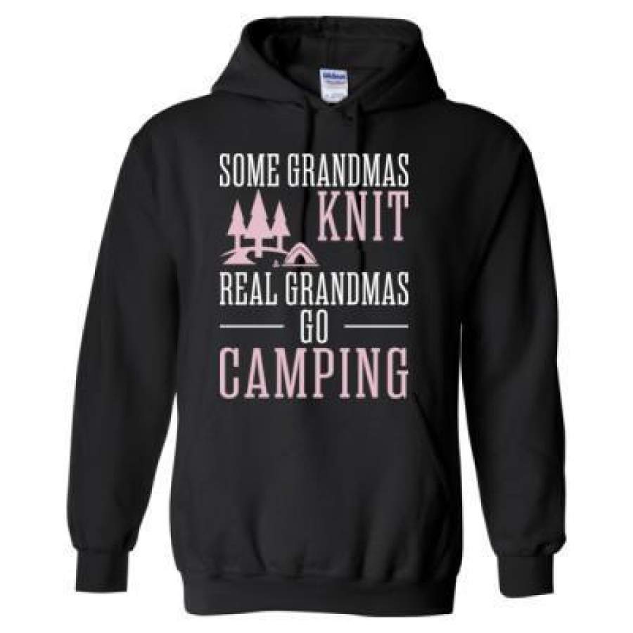 AGR Some Grandmas Knit Real Grandmas Go Camping – Heavy Blend™ Hooded Sweatshirt