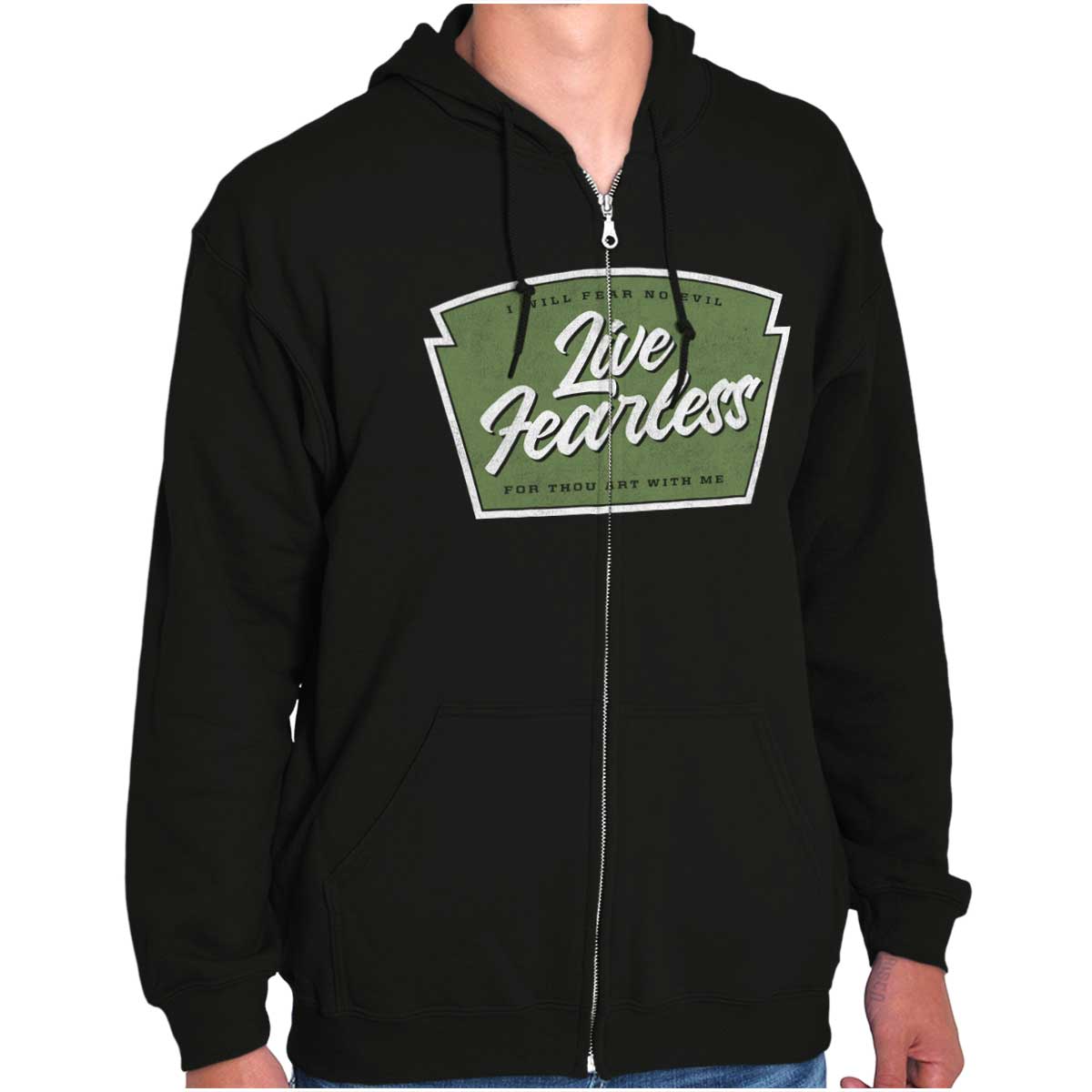 Live Fearless In God Zip Hoodie