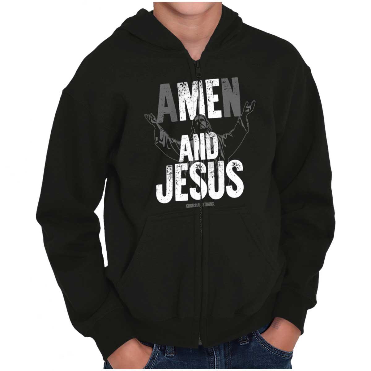 Me And Jesus Youth Zip Hoodie