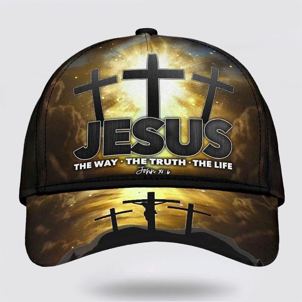 Jesus Way Truth Life Classic All Over Print Baseball Cap, God Cap, Gift Ideas For Male