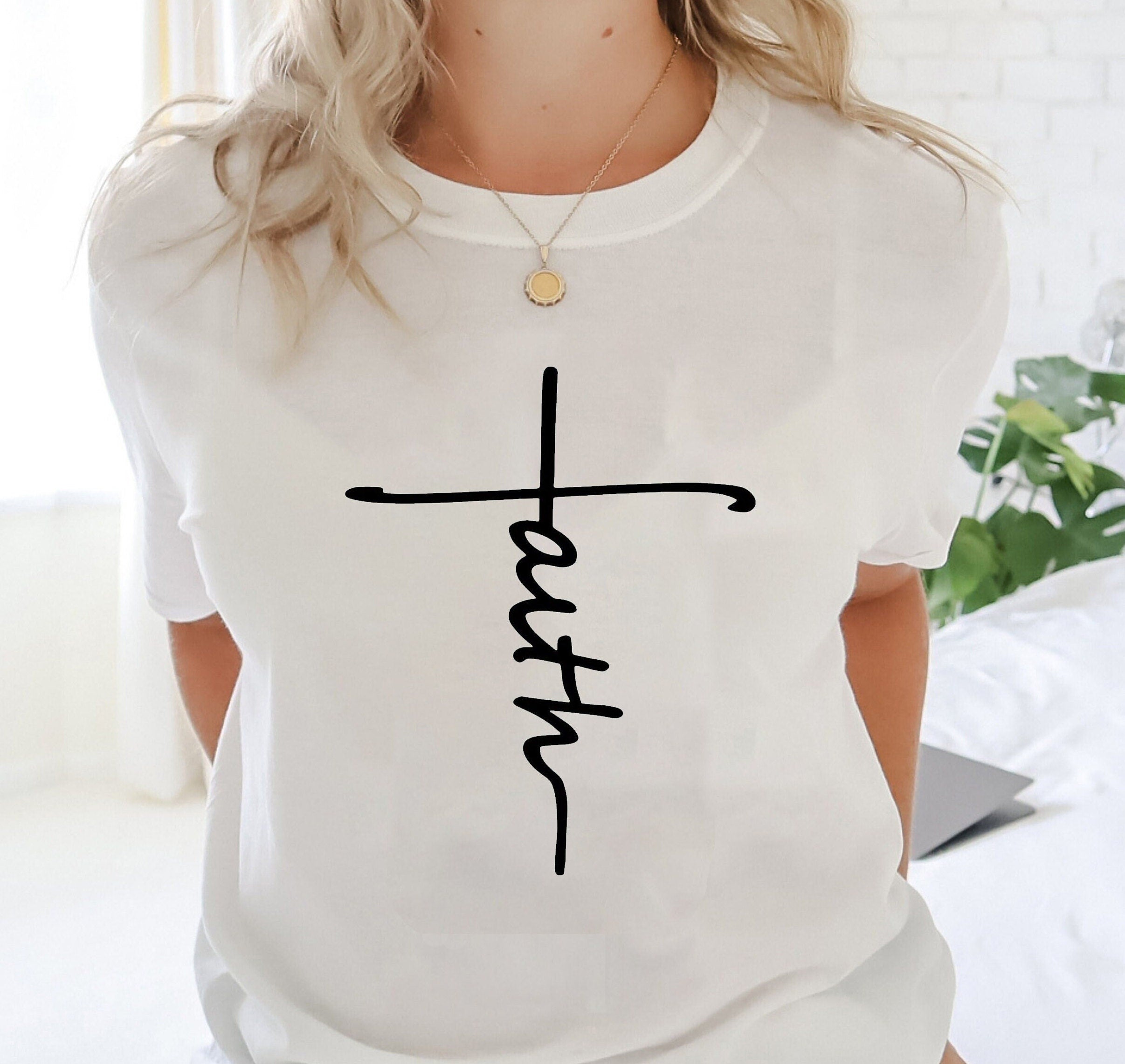 Faith T-Shirt, Faith Cross Shirt, Christian Gift, Faith Gift, Christian Shirts , Love And Grace Shirt, Faith Cross, Vertical Cross, Jesus