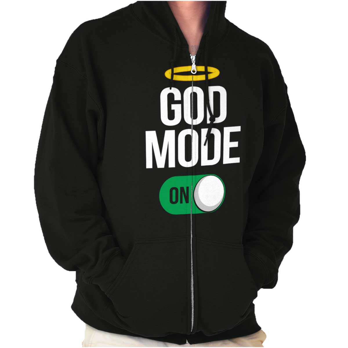 God Mode On Zip Hoodie