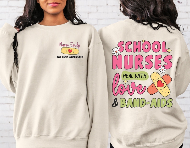 School Nurse Shirt, School Nurses Heal With Love And Bandaids,Nurse Appreciation Gift, Nurse Shirt, Future Nurse Shirt, Back To School