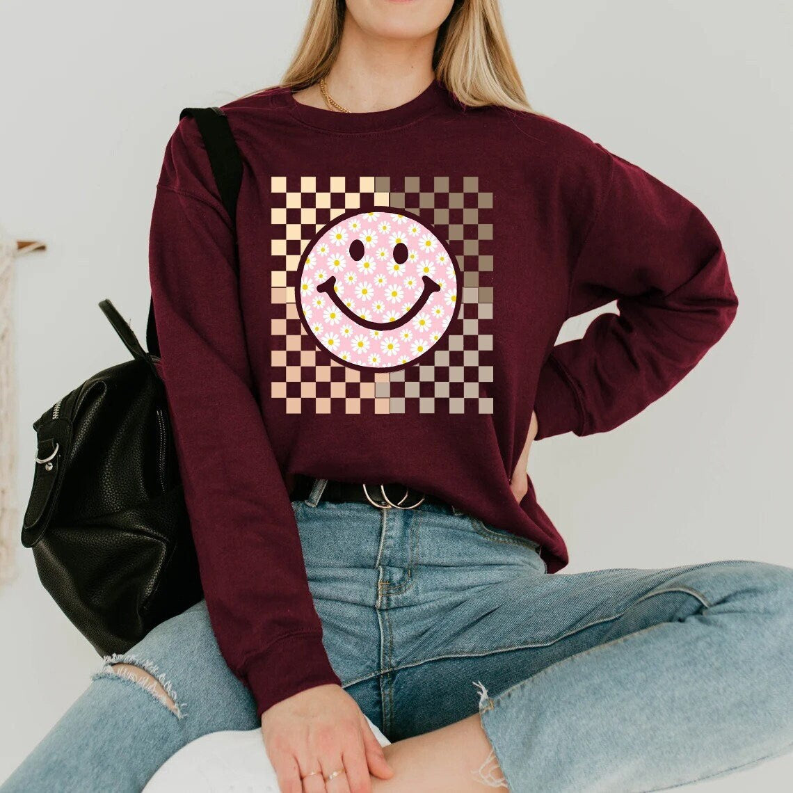 Smile Face Shirt, Retro Smile Face Tshirt, Vintage Smiley Face Shirt, Graphic Gift Shirt,Cute Smile Shirt, Happy Face Shirt, Aesthetic Gift