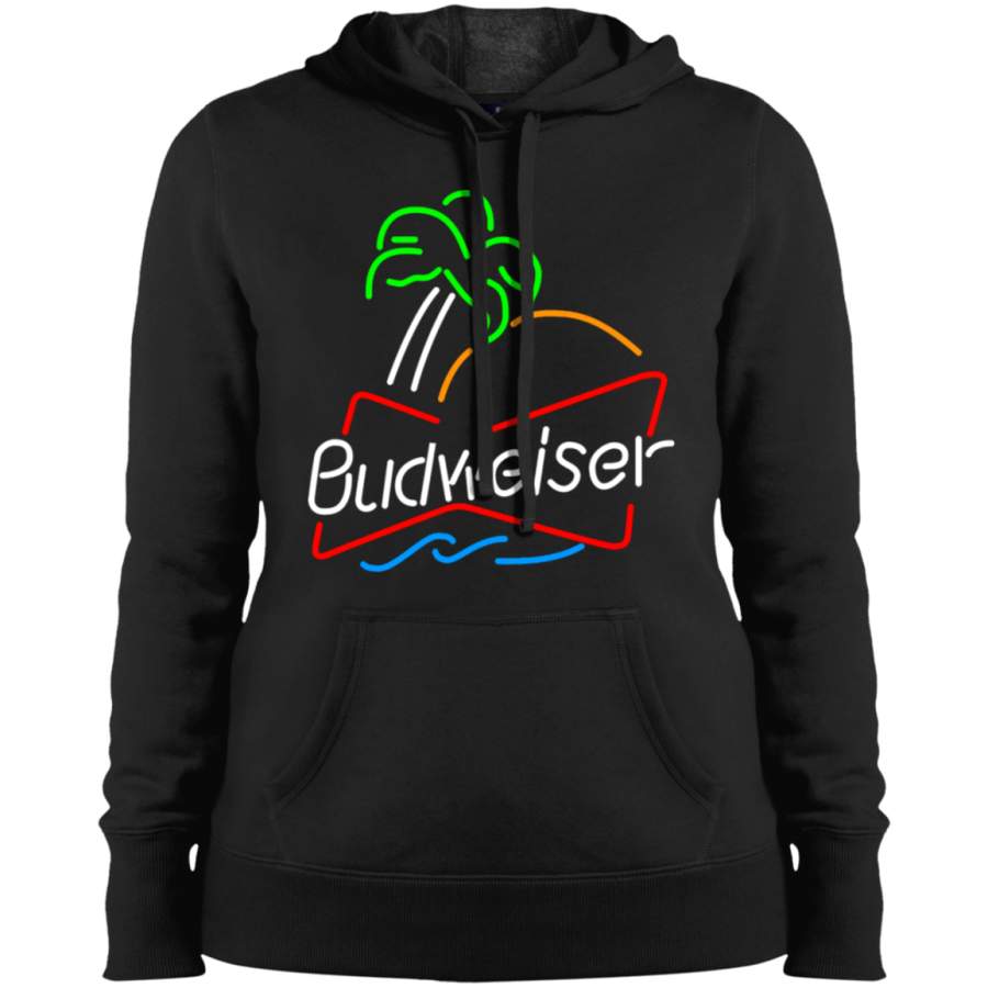 AGR Budweiser Neon Light Ladies’ Pullover Hooded Sweatshirt