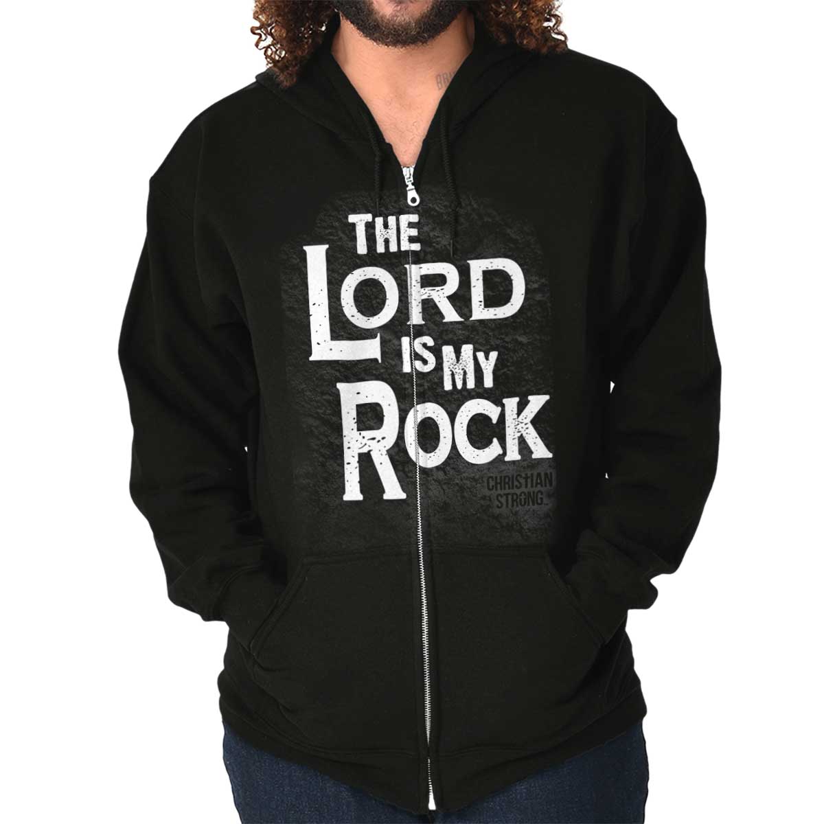 Lord Is My Rock Zip Hoodie