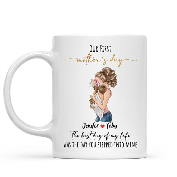 Newborn Mug – Our first Mother’s Day, The Best Day of My Life – Personalized Mug