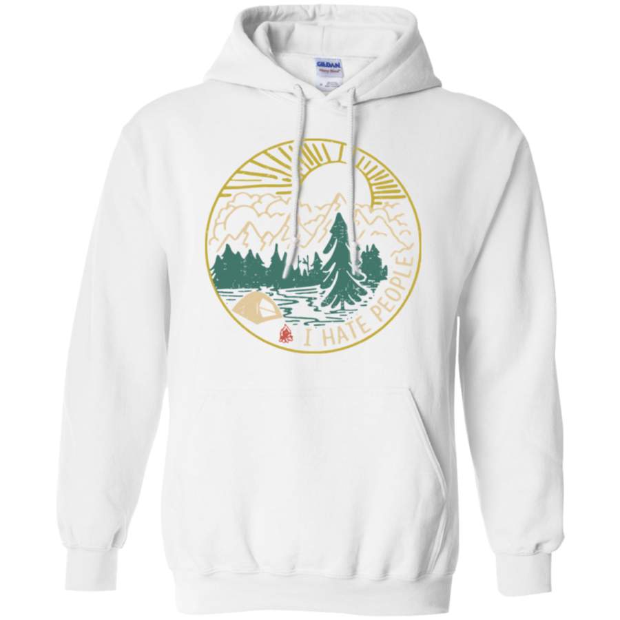 AGR I hate people camping hiking Gildan Pullover Hoodie