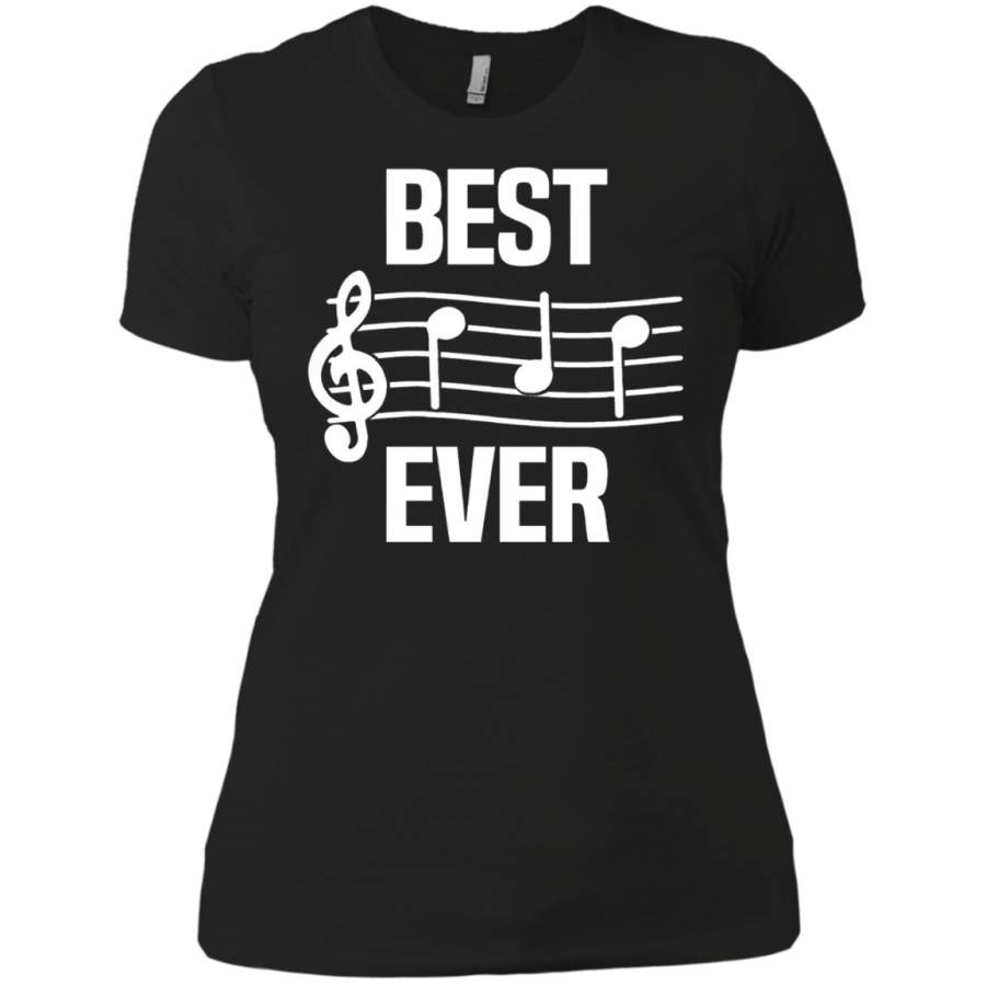 AGR Best Dad Ever Music Shirt Notes Funny Fathers Day Gift Ladies’ Boyfriend shirt