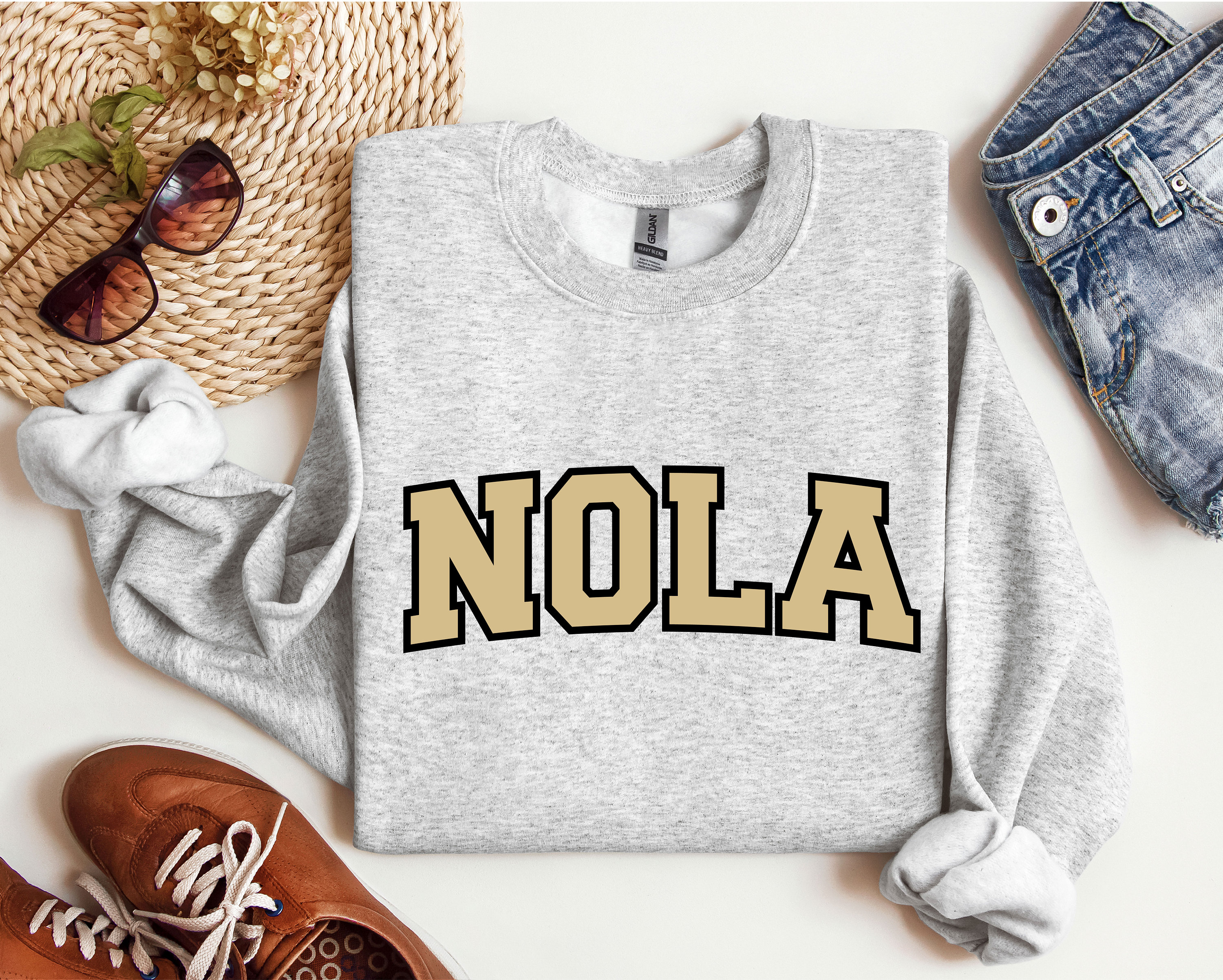 NOLA Sweatshirt, Nola Squad Sweatshirt, Mardi Gras Sweatshirt, New Orleans Louisiana , Women Shirt, Girls Trip Nola Sweatshirt, New Orleans