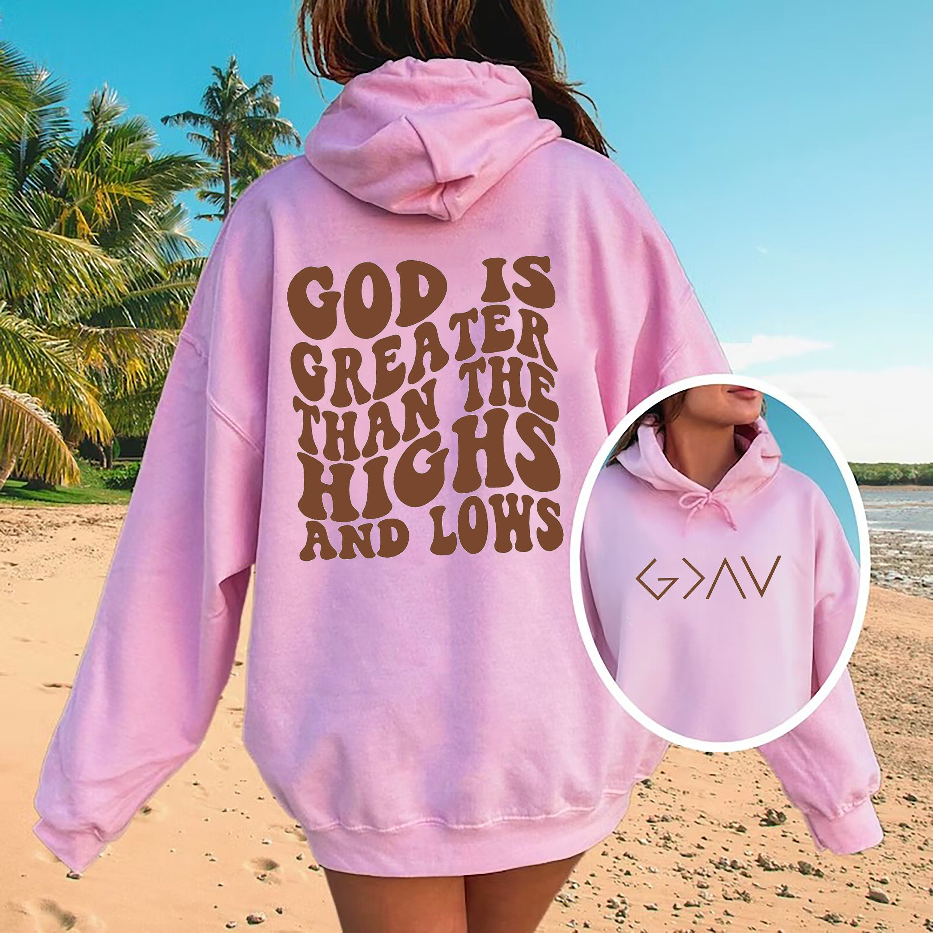 God Is Greater Than The Highs And Lows Shirt, Christian Sweatshirt, Religious Sweatshirt, Aesthetic Sweatshirt, Retro Sweater, Gift Her Tee