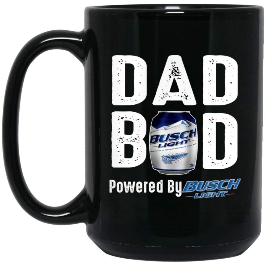 Mummy Tee Dad BOD Powered by Busch Light Black Big Mug