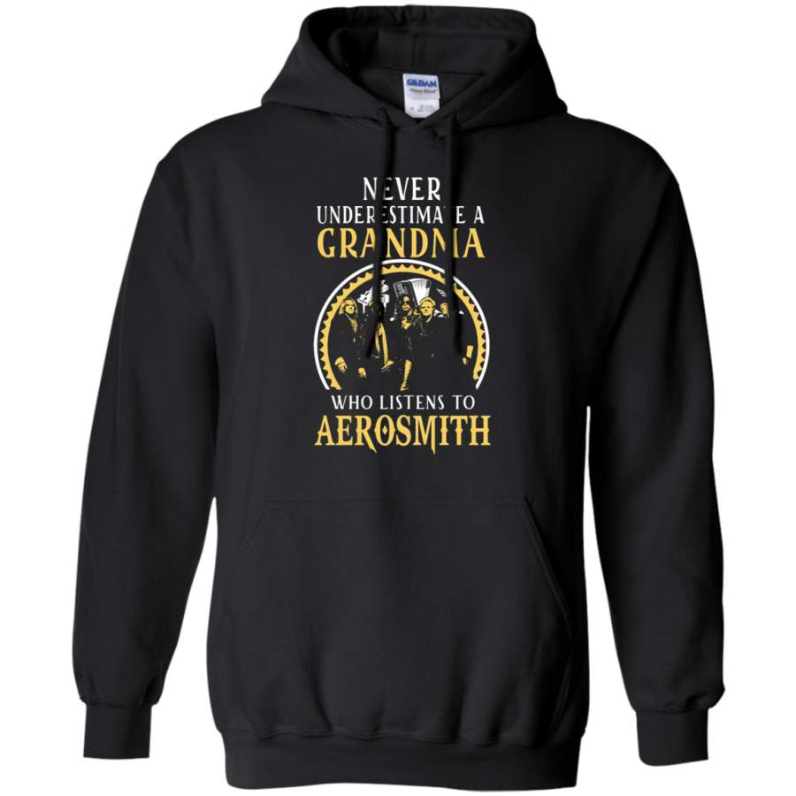 AGR Never Underestimate Grandma Who Listens To Aerosmith Hoodie