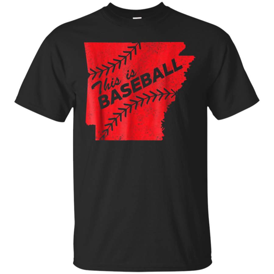 AGR Arkansas This Is Baseball Distressed Graphic T-Shirt