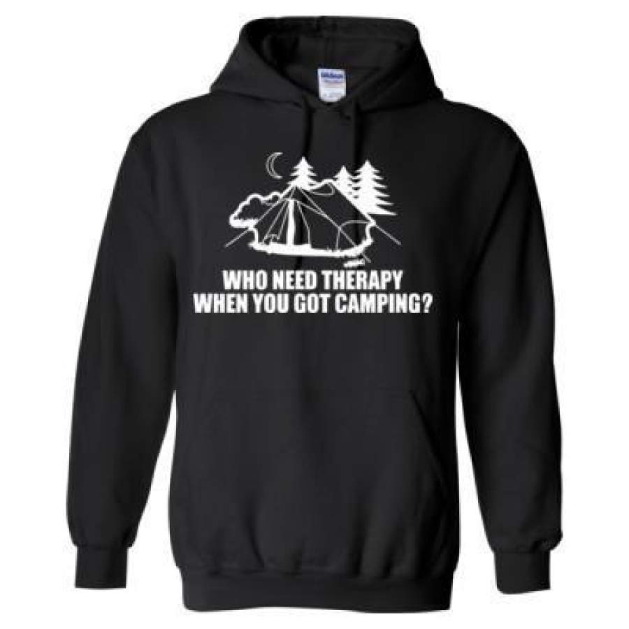 AGR Who Needs Therapy When You Got Camping – Heavy Blend™ Hooded Sweatshirt