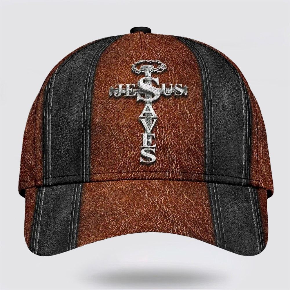 Jesus Saves Nail Cross Classic All Over Print Baseball Cap, God Cap, Gift Ideas For Male