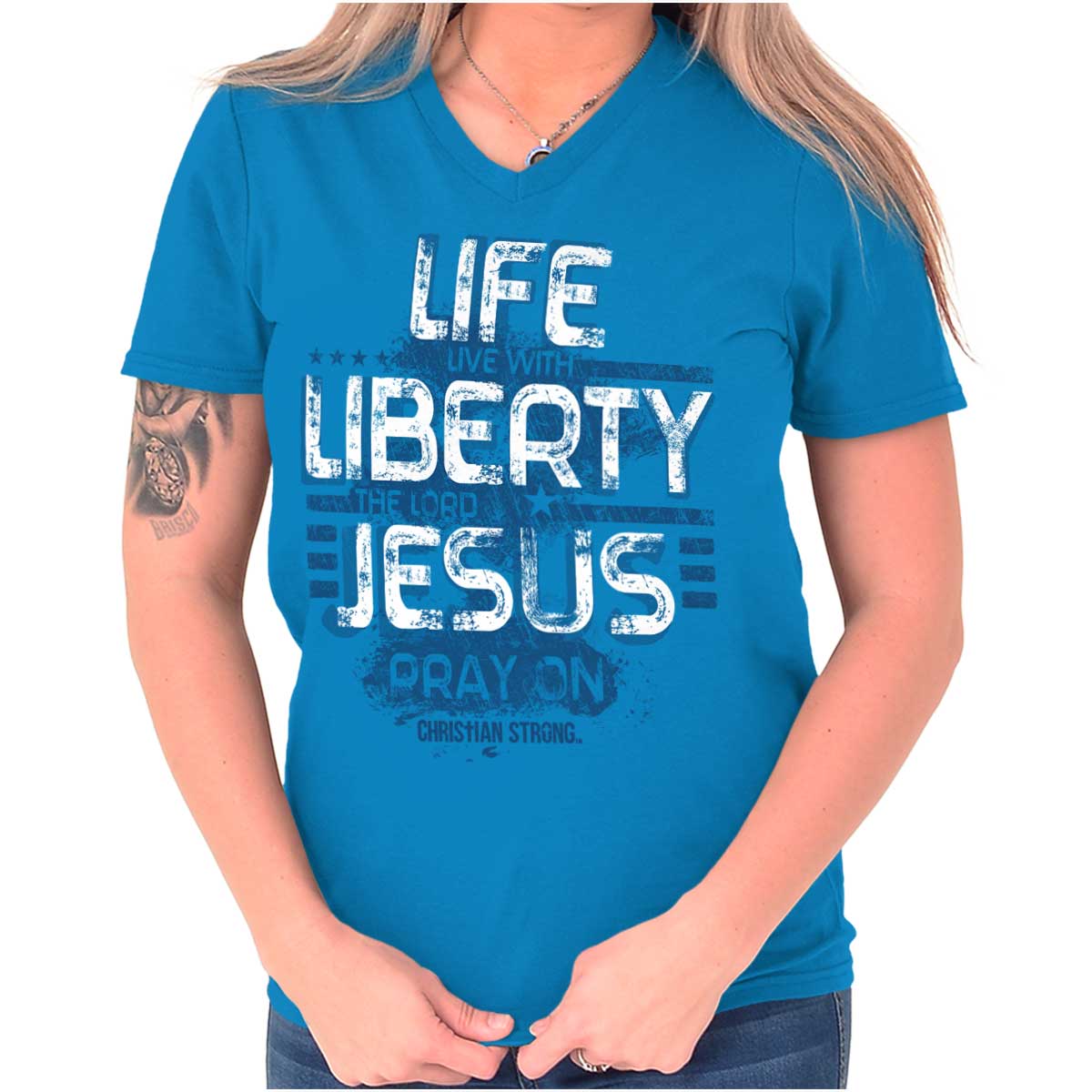 Live Liberty V-Neck T Shirt