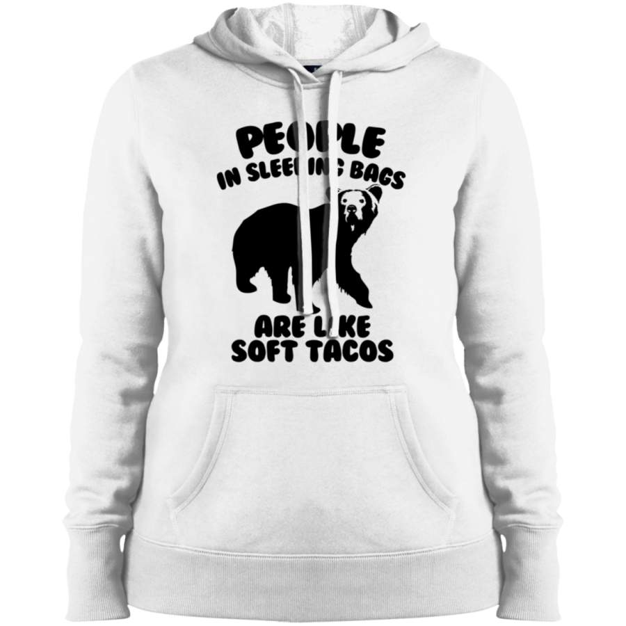 AGR Camping Humor – Bear Food Ladies’ Pullover Hooded Sweatshirt