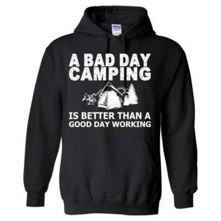 AGR A Bad Day Camping Is Better Than A Good Day Working – Heavy Blend™ Hooded Sweatshirt