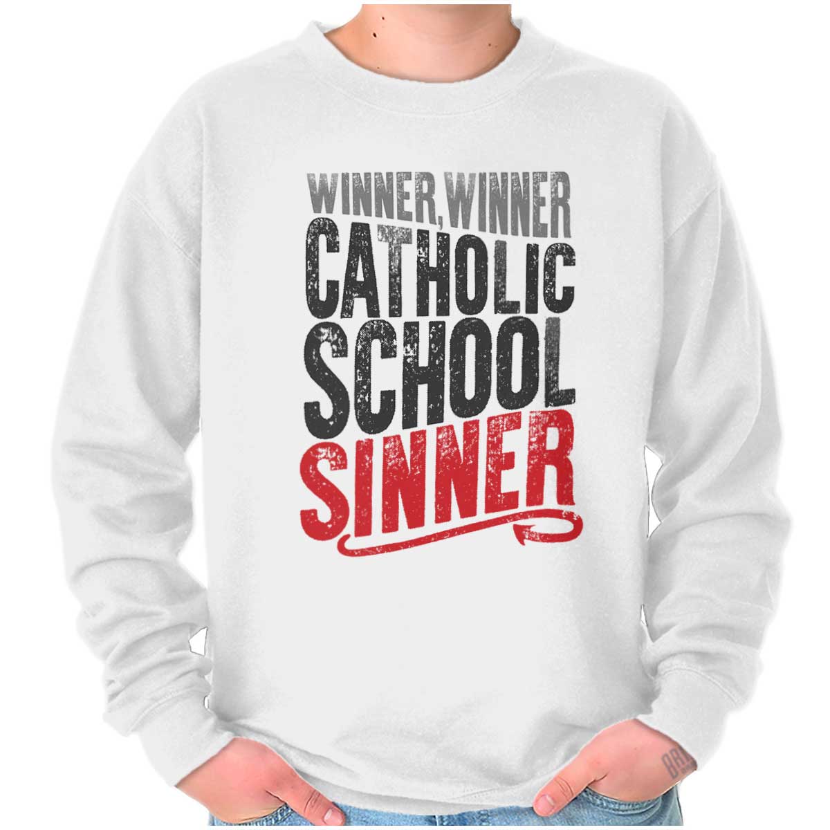 Catholic School Sinner Crewneck Sweatshirt