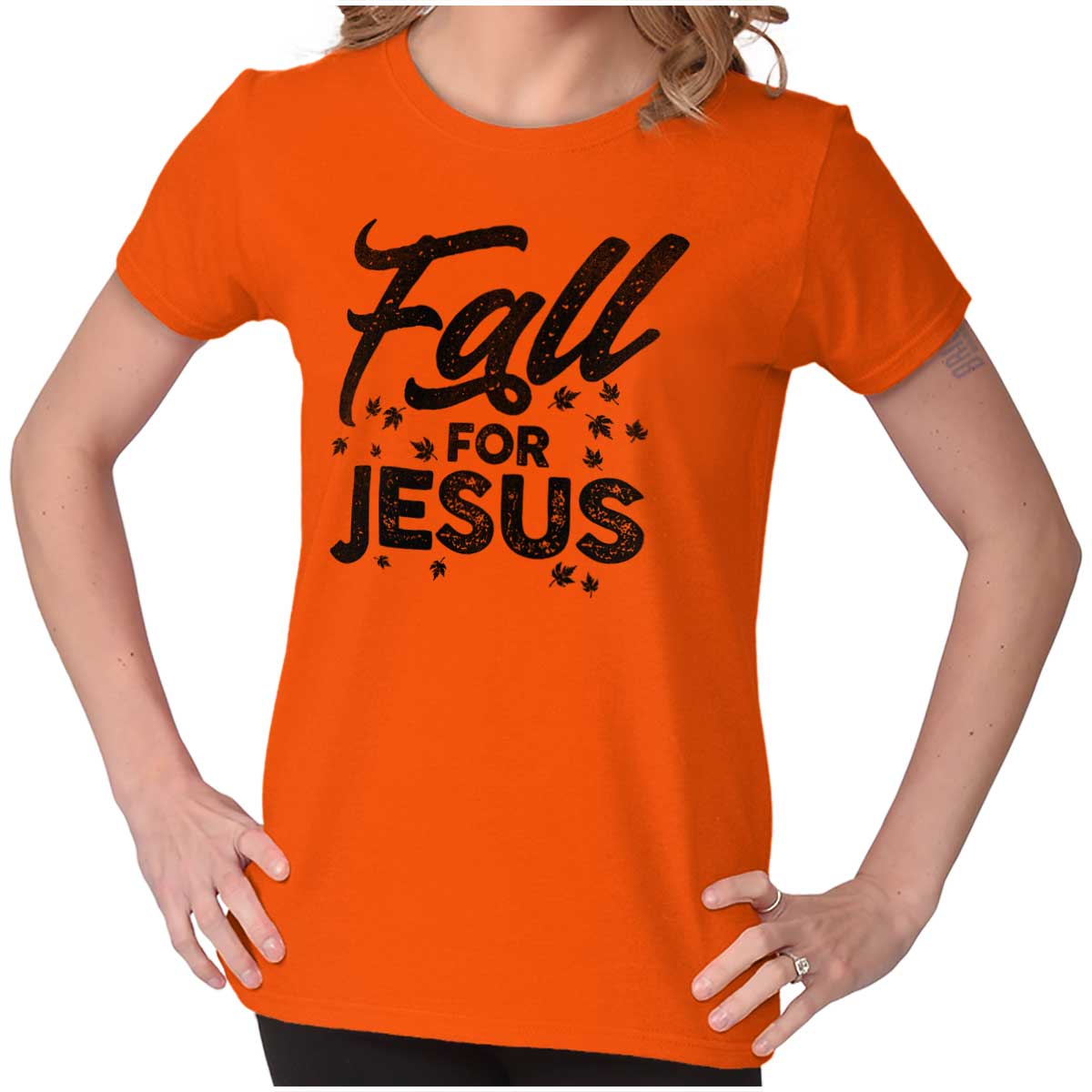 Fall For Jesus Ladies T Shirt