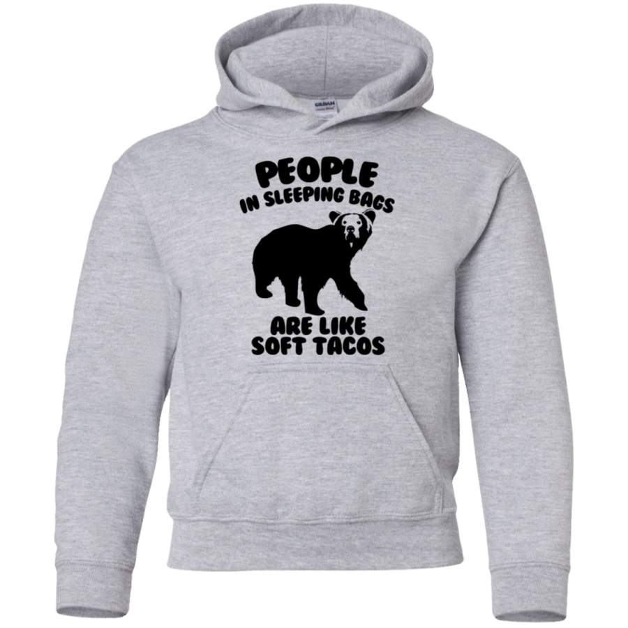 AGR Camping Humor – Bear Food Youth Pullover Hoodie