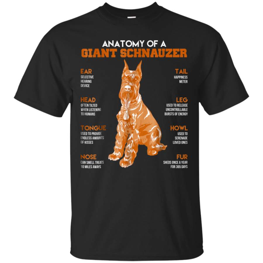 AGR Anatomy Of A Giant Schnauzer Dogs T Shirt Funny Gift