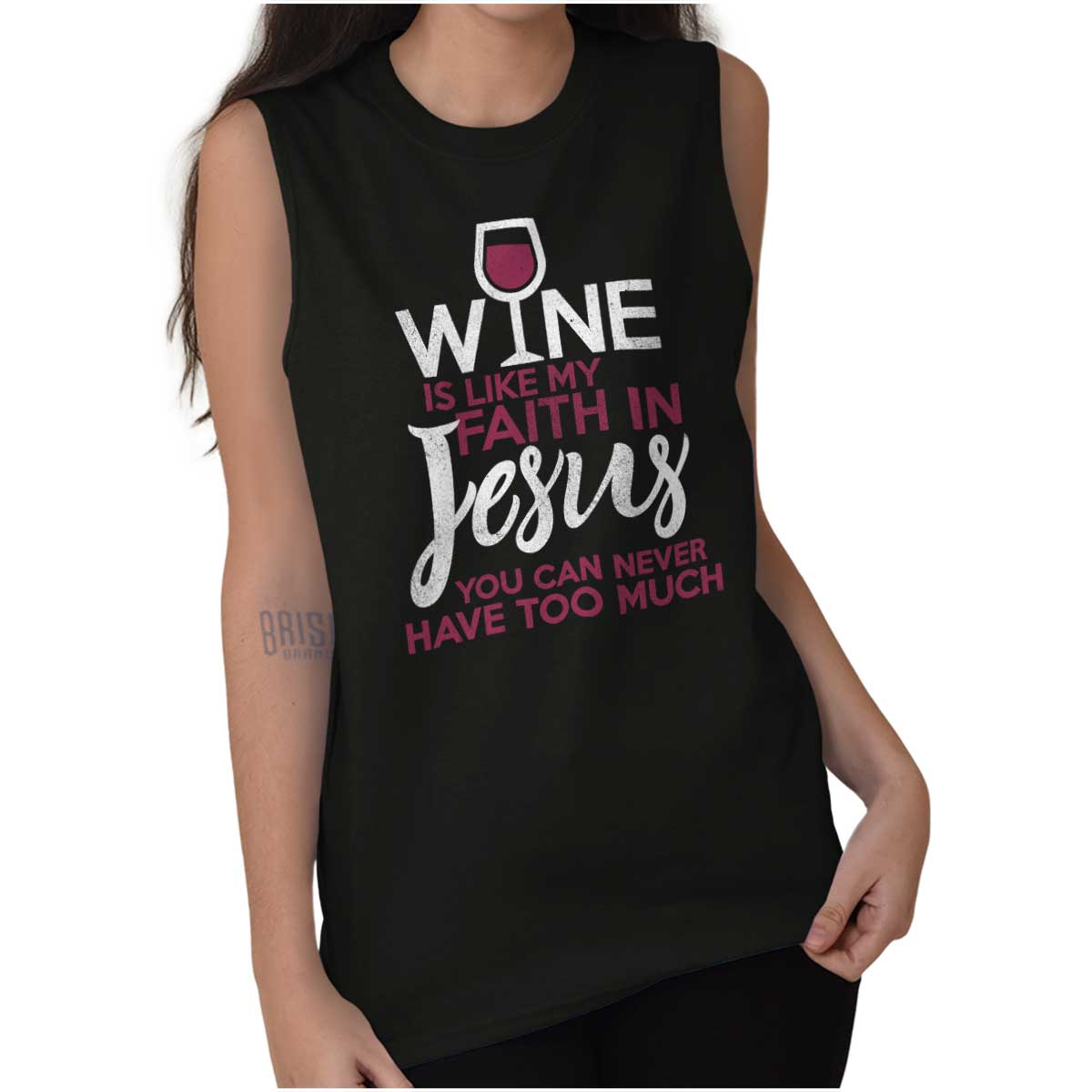 Wine Faith Jesus Sleeveless T Shirt