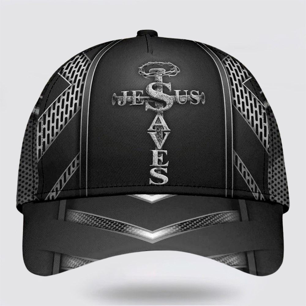 Jesus Saves Cross Nails Classic All Over Print Baseball Cap, God Cap, Gift Ideas For Male