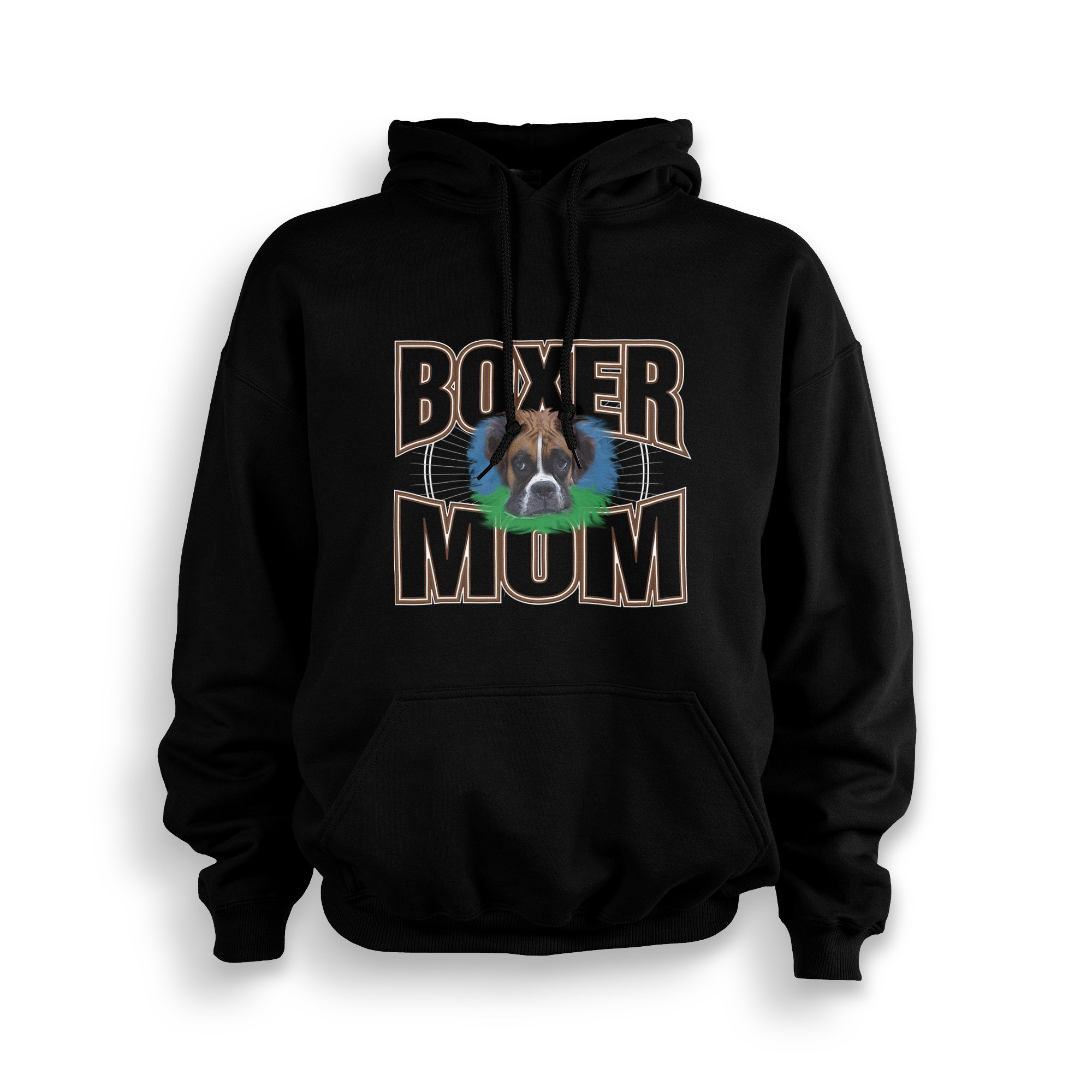 Boxer Mom Adult Hoodie | Fawn | Brindle | Made To Order With Love