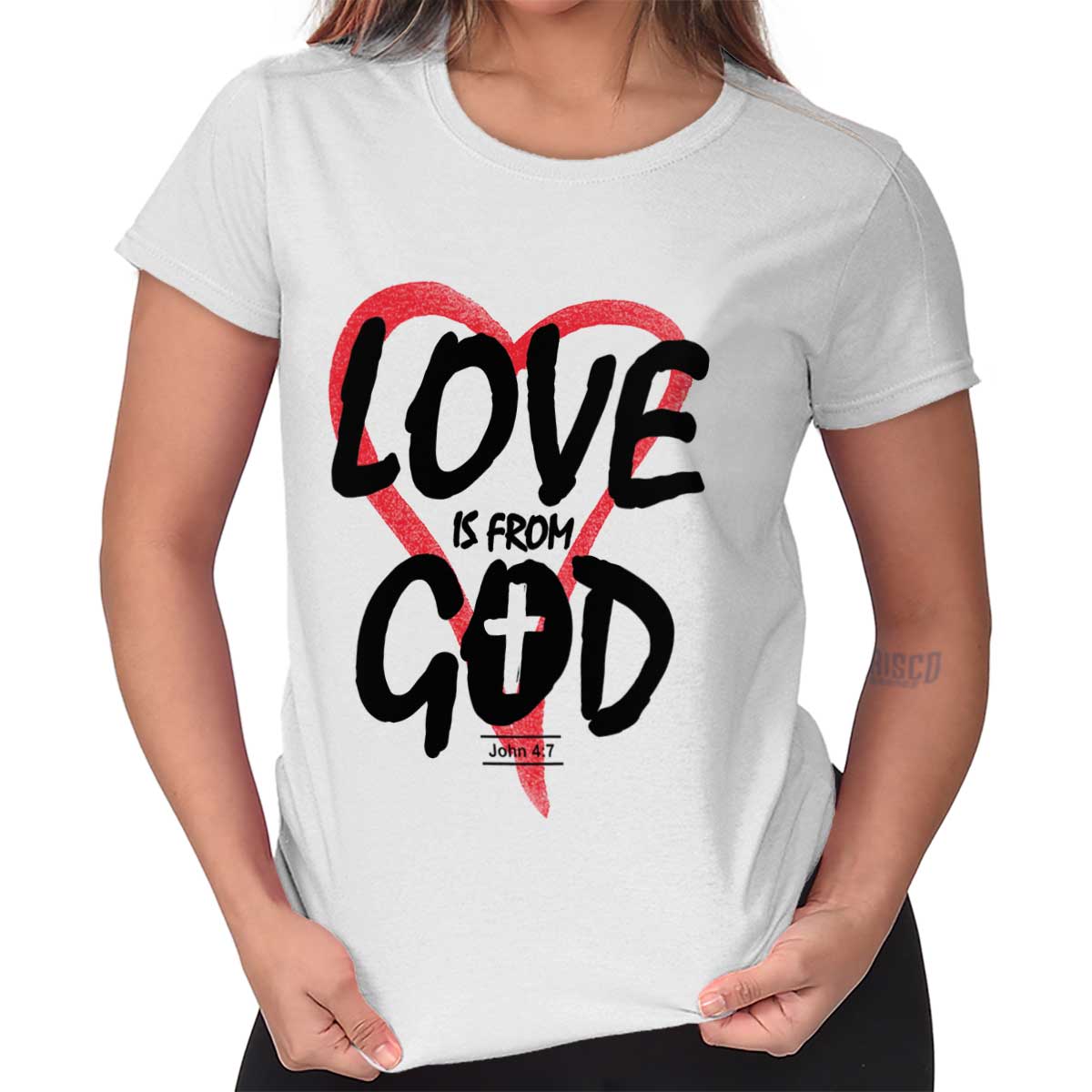 Love Is From God Ladies T Shirt