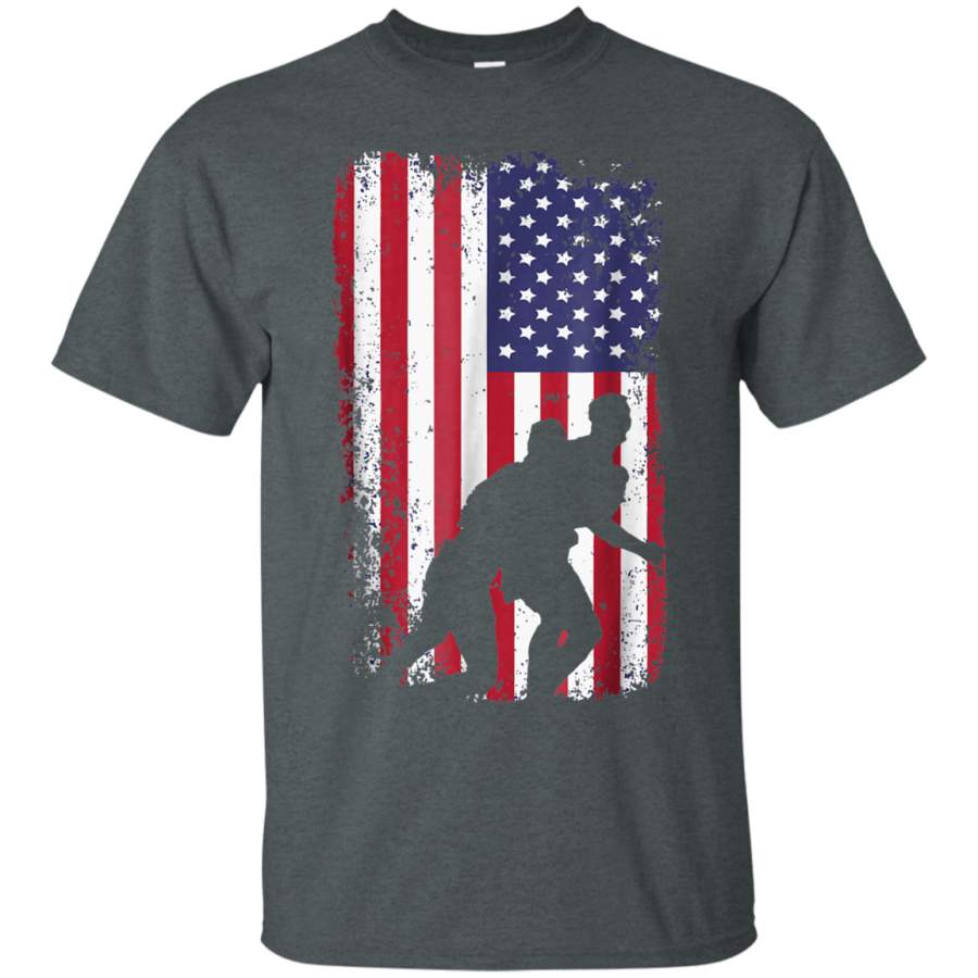 AGR American Flag Rugby Player T-Shirt Gift