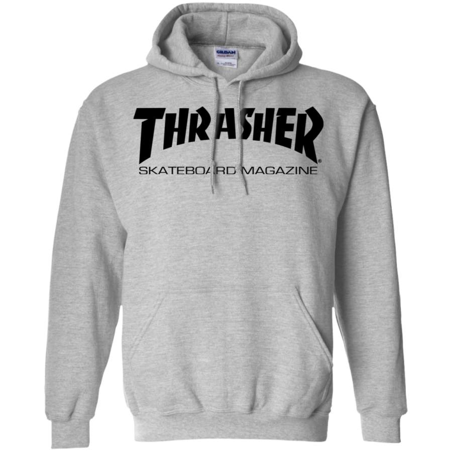 Thrasher Magazine Skateboarding black original logo Pullover Hoodie